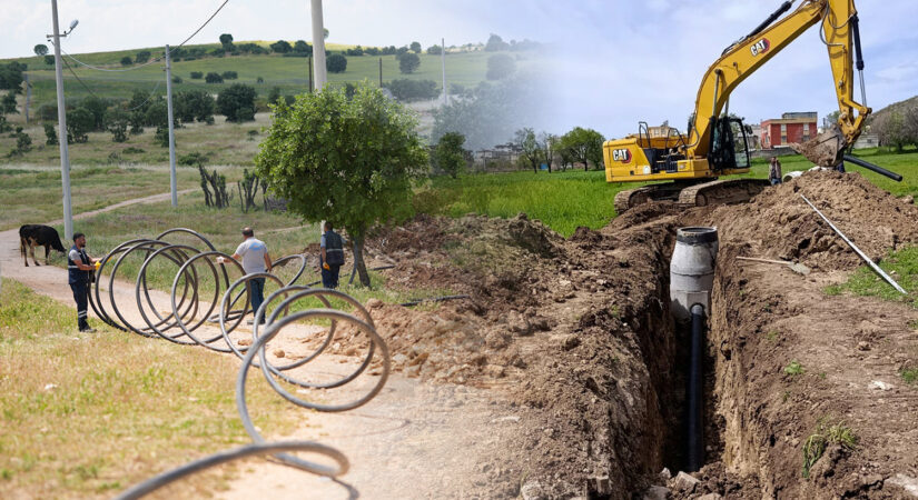 DİSKİ İşletmeler Bölge Daireleri, kırsal 13 ilçede 21 bin metre şebeke hattı döşedi